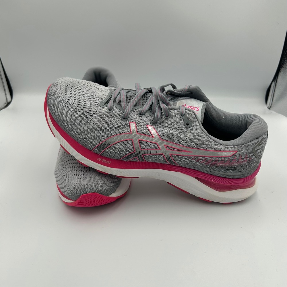 Asics Gel-Cumulus 24 Running Shoes Womens 9.5 Wide Grey Pink 1012B205